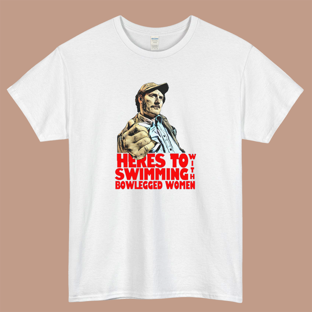 Quint Jaws 1975 Movie Robert Shaw Logo Mens Unisex Short Sleeve T-Shirt Size S-3XL - P