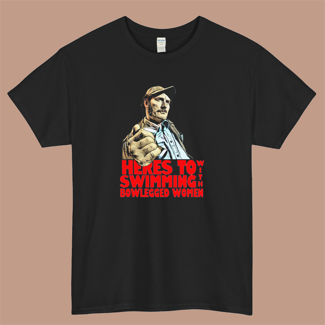 Quint Jaws 1975 Movie Robert Shaw Logo Mens Unisex Short Sleeve T-Shirt Size S-3XL - P