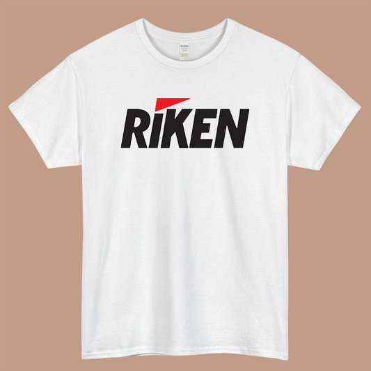 RIKEN Tyres Logo Mens Unisex Short Sleeve White T-Shirt Size S-3XL