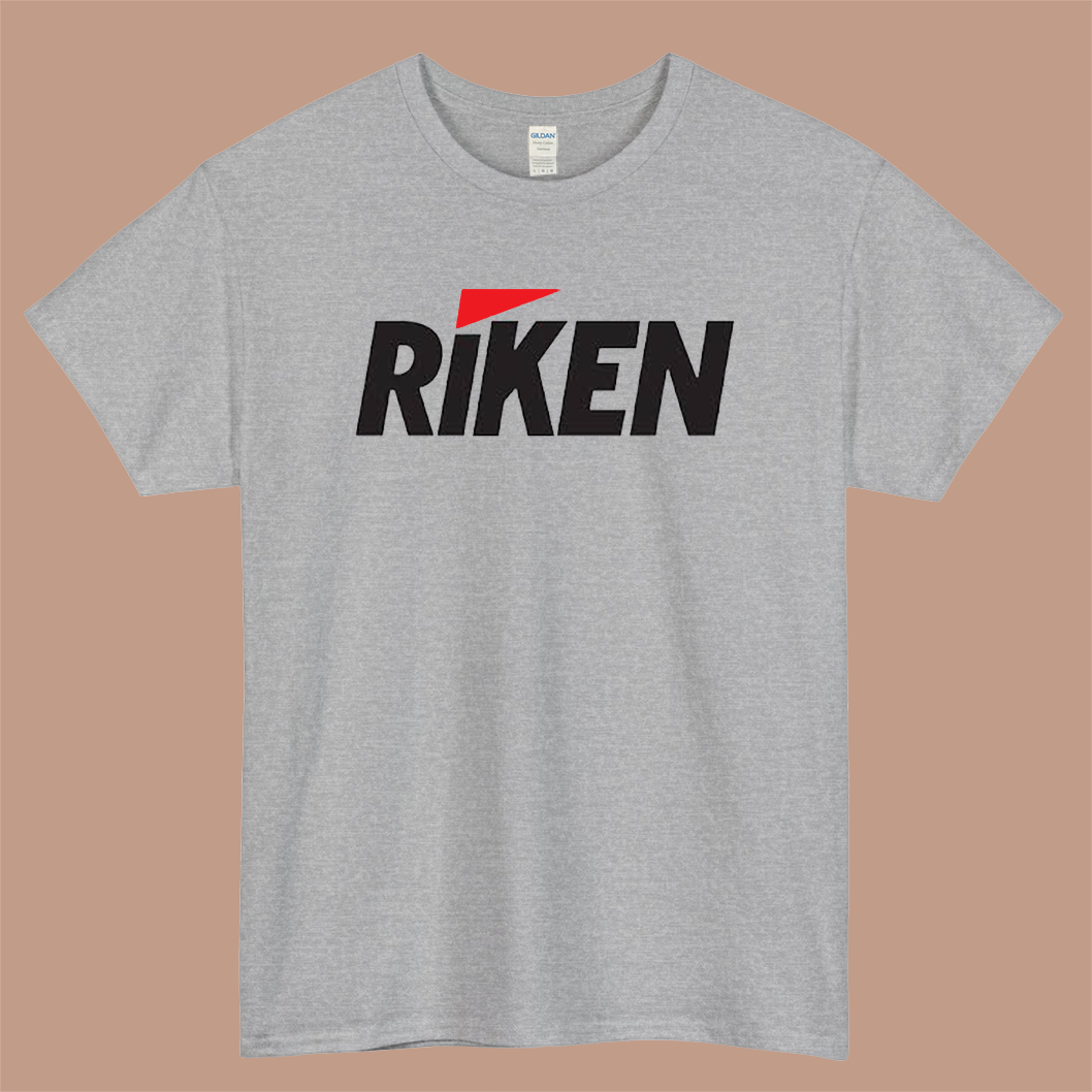 RIKEN Tyres Logo Mens Unisex Short Sleeve Gray T-Shirt Size S-3XL