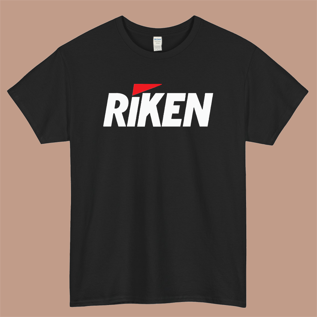 RIKEN Tyres Logo Mens Unisex Short Sleeve Black T-Shirt Size S-3XL