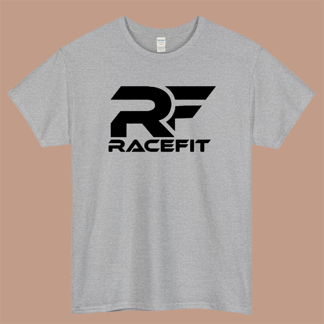 RaceFit Logo Mens Unisex Short Sleeve Gray T-Shirt Size S-3XL