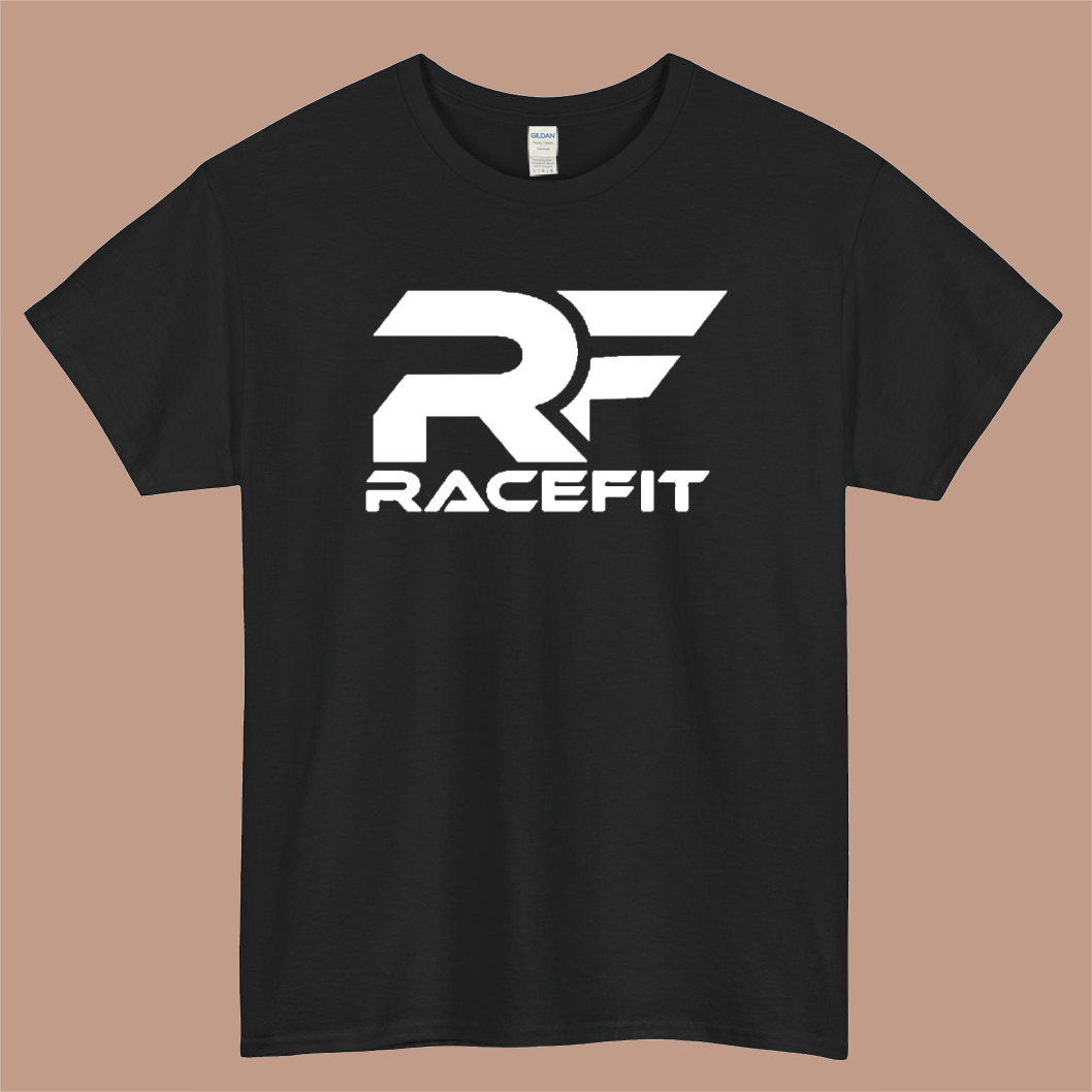 RaceFit Logo Mens Unisex Short Sleeve Black T-Shirt Size S-3XL