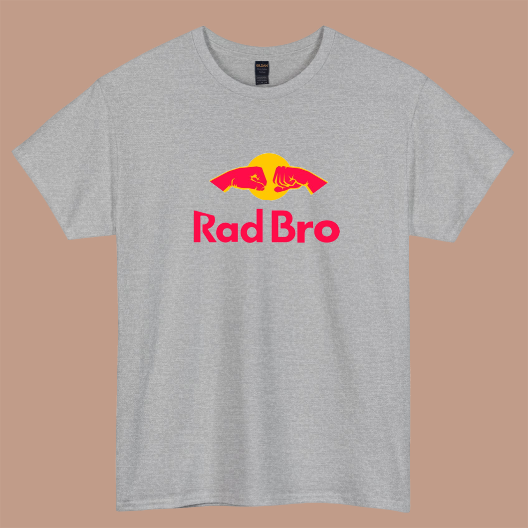 Rad Bro Energy Drink Logo  short sleeve t shirt S-5XL - P