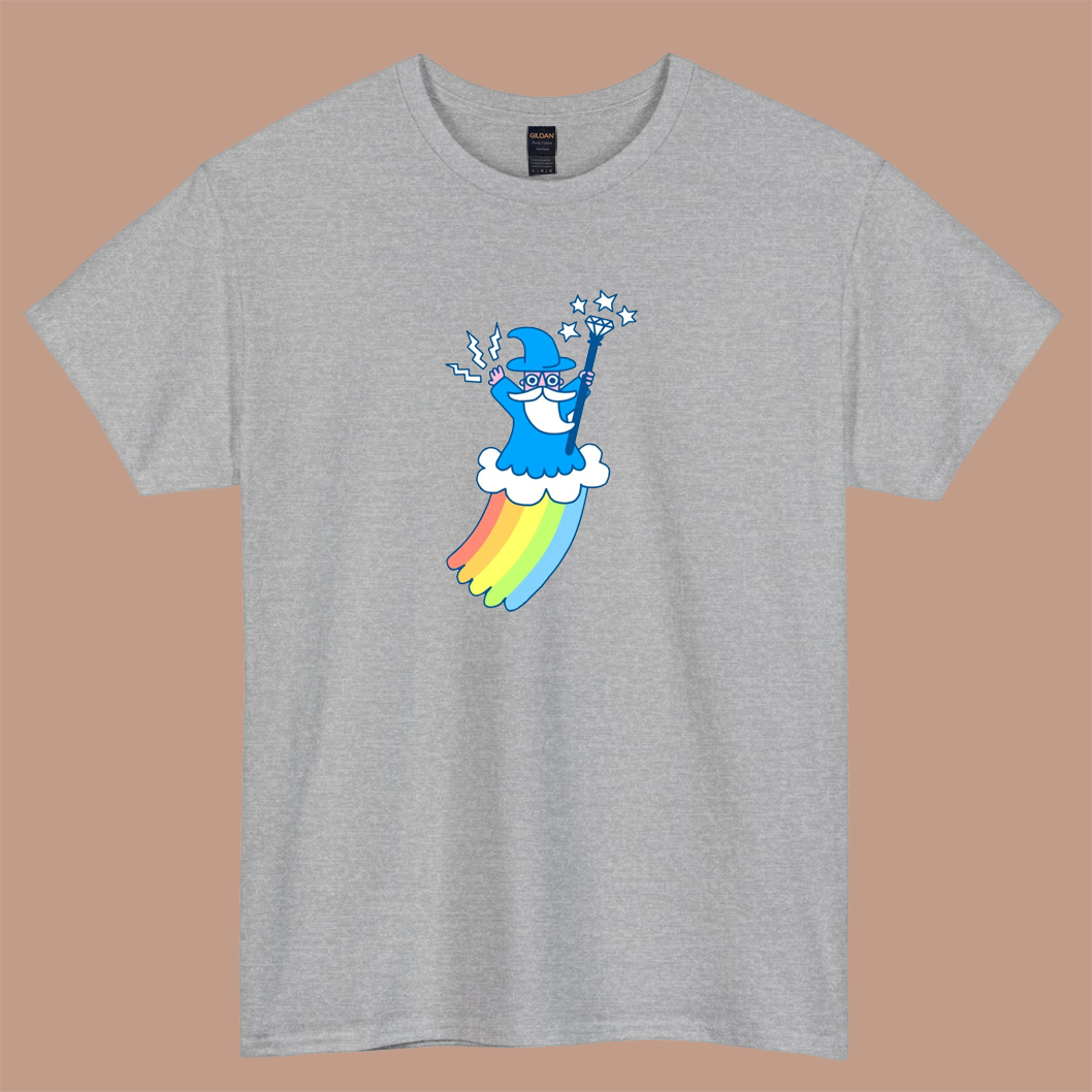 Rainbow Wizard  logo short SLEEVE T SHIRT -P