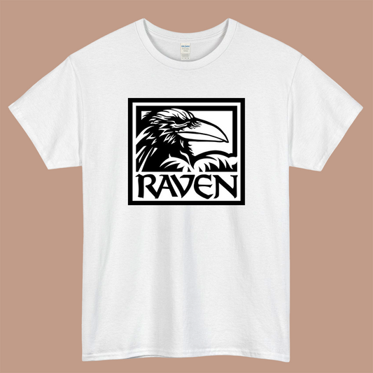 Raven Software Logo Mens Unisex Short Sleeve White T-Shirt Size S-3XL