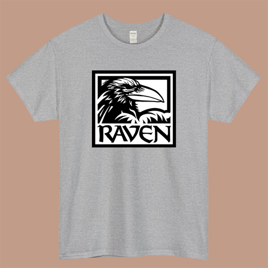 Raven Software Logo Mens Unisex Short Sleeve Gray T-Shirt Size S-3XL