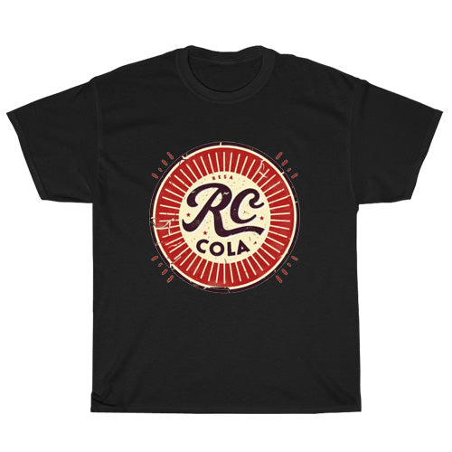 Rc Cola Merchandise Essential Logo Mens Unisex Short Sleeve Black T-Shirt Size S-3XL