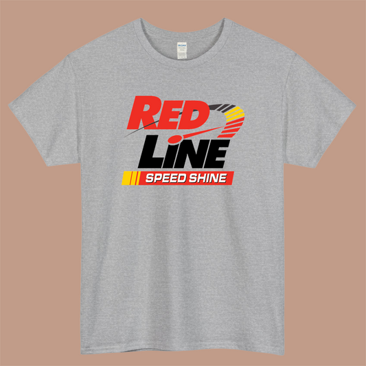 RedLine Speed Shine Logo Mens Unisex Short Sleeve Gray T-Shirt Size S-3XL