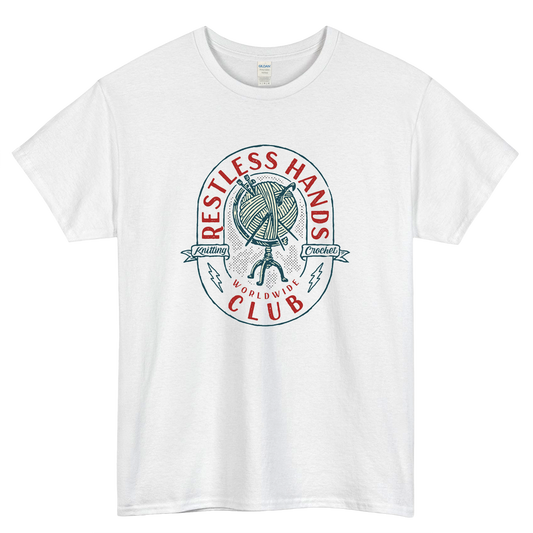 Restless Hands Club Logo Mens Unisex Short Sleeve T-Shirt Size S-3XL - P