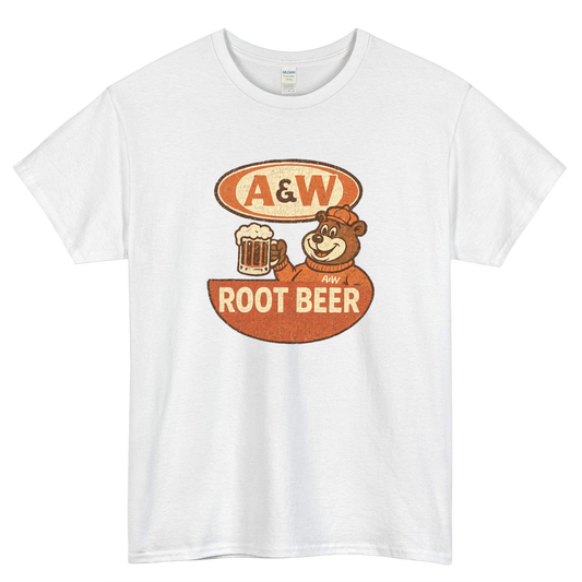 Retro A&W Root Beer Bear Logo Mens Unisex Short Sleeve T-Shirt Size S-3XL - P