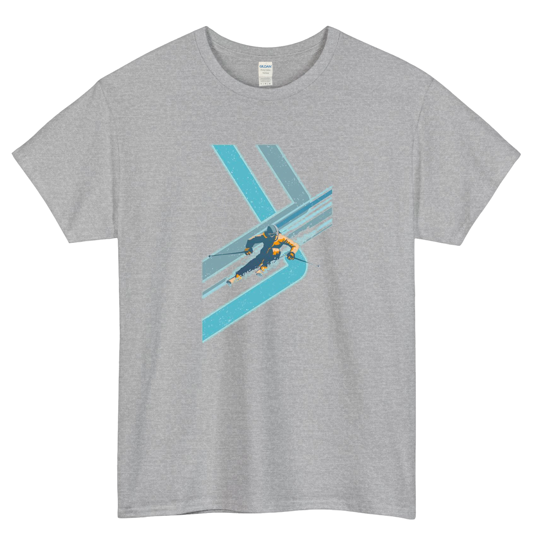 Retro Ski Slopeside Poster Logo Mens Unisex Short Sleeve T-Shirt Size S-3XL - P
