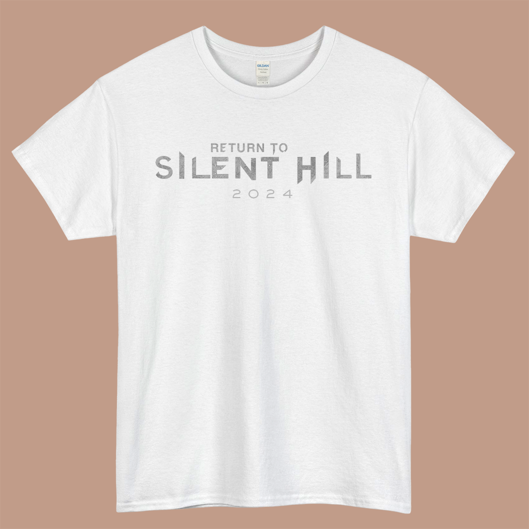 Return To Silent Hill Logo Mens Unisex Short Sleeve White T-Shirt Size S-3XL