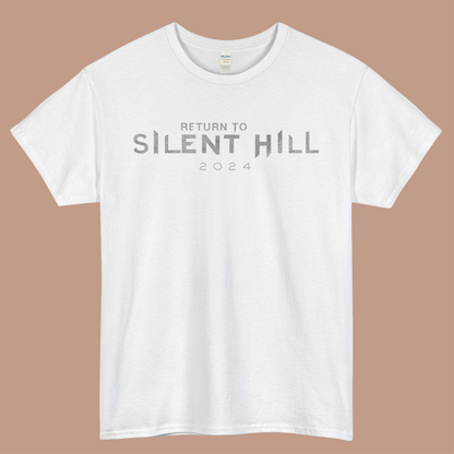 Return To Silent Hill Logo Mens Unisex Short Sleeve White T-Shirt Size S-3XL