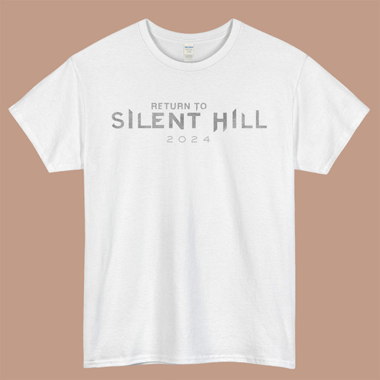 Return To Silent Hill Logo Mens Unisex Short Sleeve White T-Shirt Size S-3XL