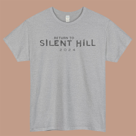 Return To Silent Hill Logo Mens Unisex Short Sleeve Gray T-Shirt Size S-3XL