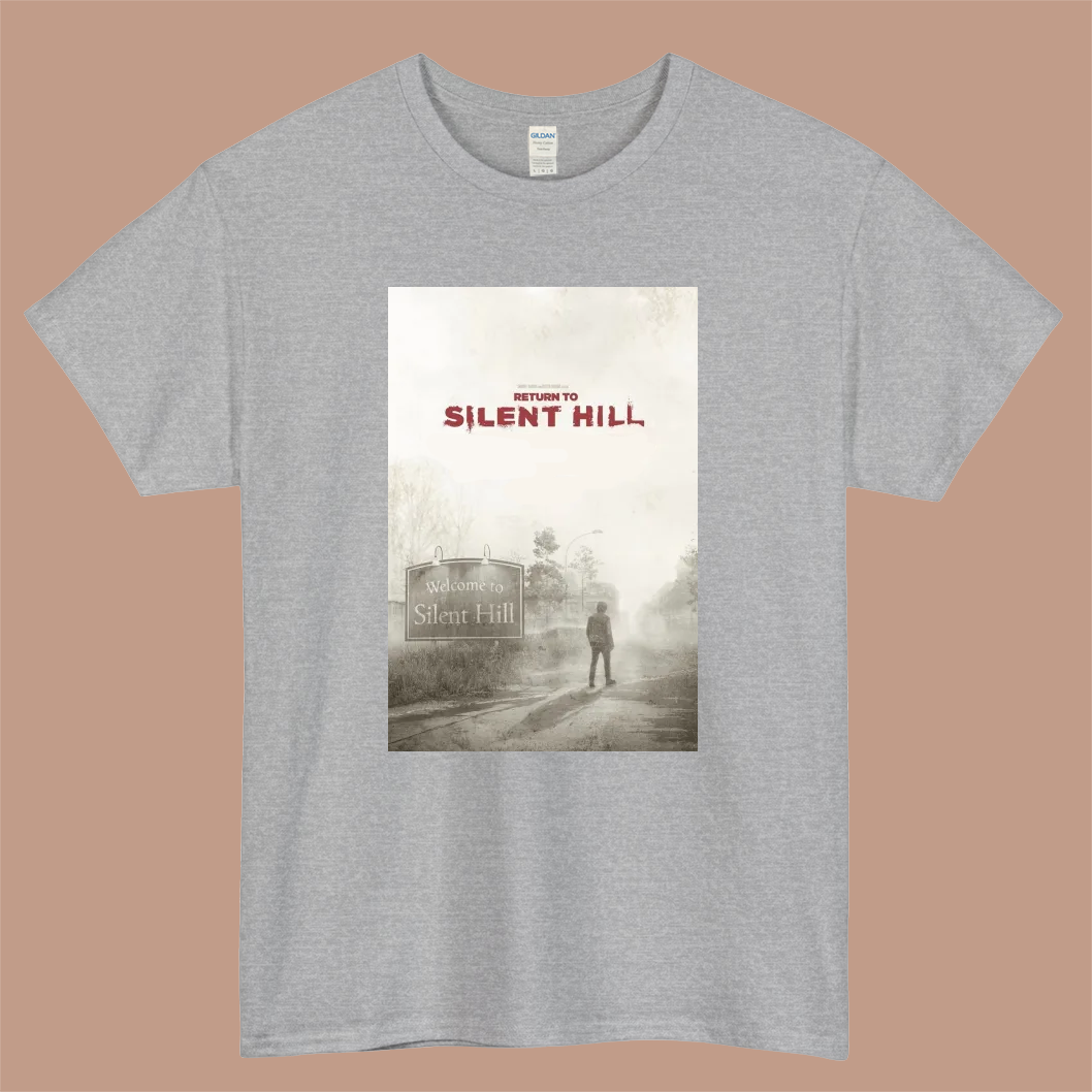 Return To Silent Hill 2026 Logo Mens Unisex Short Sleeve Gray T-Shirt Size S-3XL