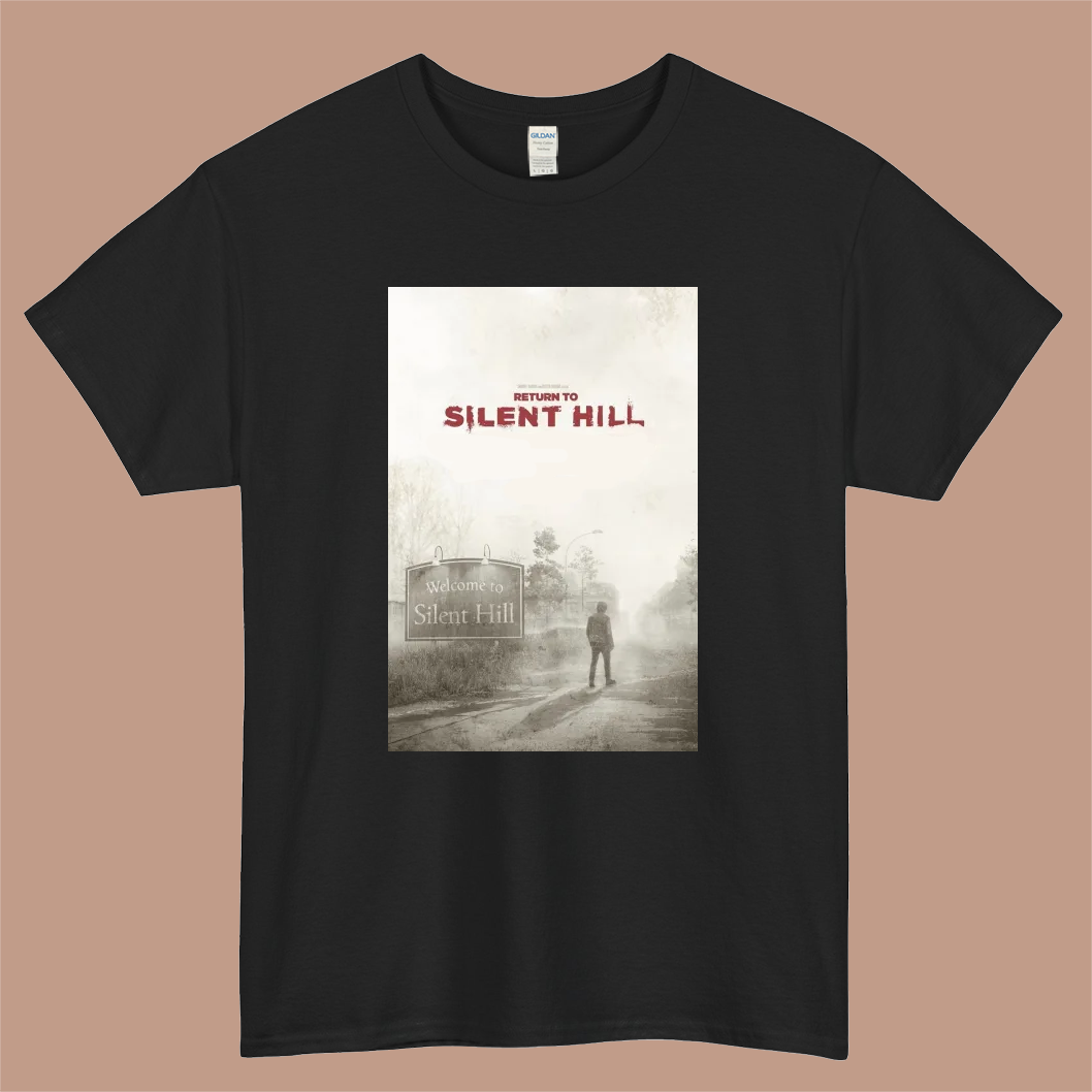 Return To Silent Hill 2026 Logo Mens Unisex Short Sleeve Black T-Shirt Size S-3XL