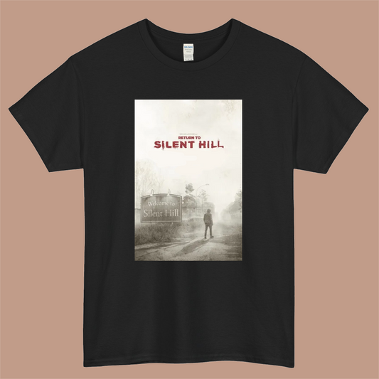 Return To Silent Hill 2026 Logo Mens Unisex Short Sleeve Black T-Shirt Size S-3XL