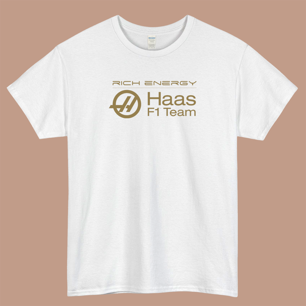 Rich Energy Haas F1 Team Logo Mens Unisex Short Sleeve T-Shirt Size S-3XL - P