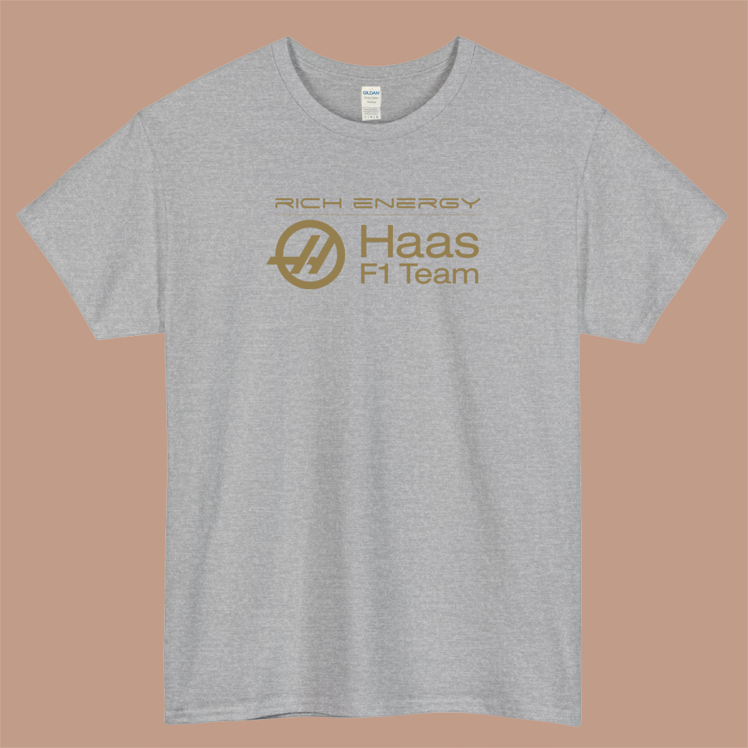 Rich Energy Haas F1 Team Logo Mens Unisex Short Sleeve T-Shirt Size S-3XL - P