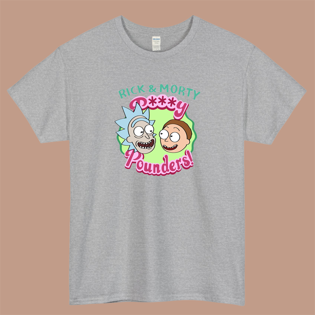 Rick And Morty Pussy Pounders Cartoon Logo Mens Unisex Short Sleeve T-Shirt Size S-3XL - P