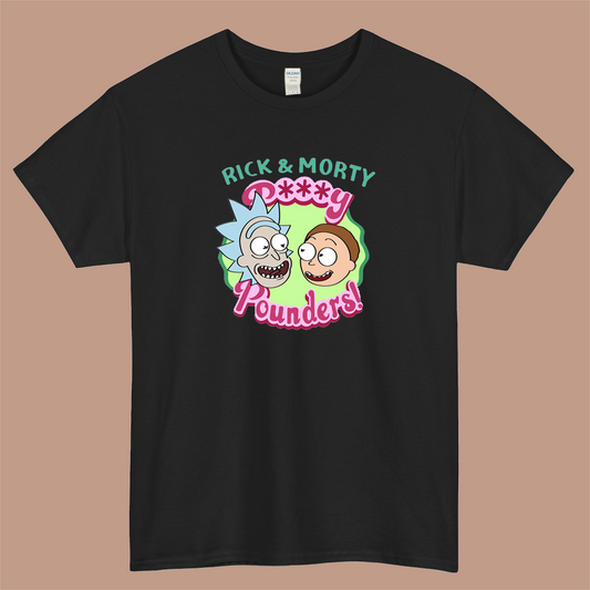 Rick And Morty Pussy Pounders Cartoon Logo Mens Unisex Short Sleeve T-Shirt Size S-3XL - P