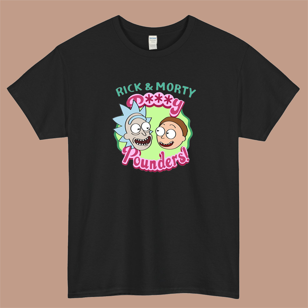 Rick And Morty Pussy Pounders Cartoon Logo Mens Unisex Short Sleeve T-Shirt Size S-3XL - P