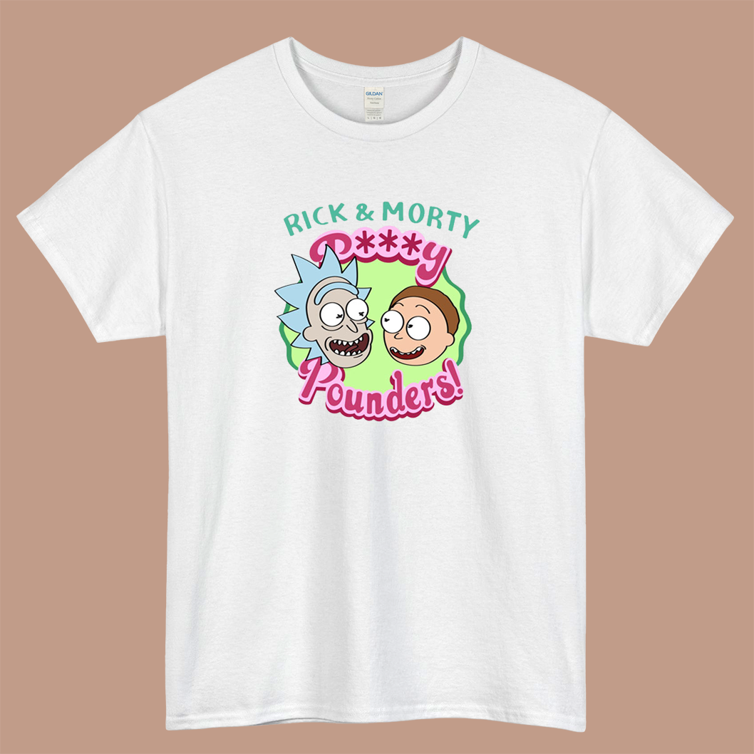 Rick And Morty Pussy Pounders Cartoon Logo Mens Unisex Short Sleeve T-Shirt Size S-3XL - P