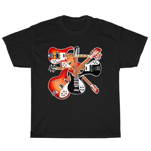 Rickenbacker Guitar Celebration abstract Logo Unisex Men's T Shirt Size S to 3XL