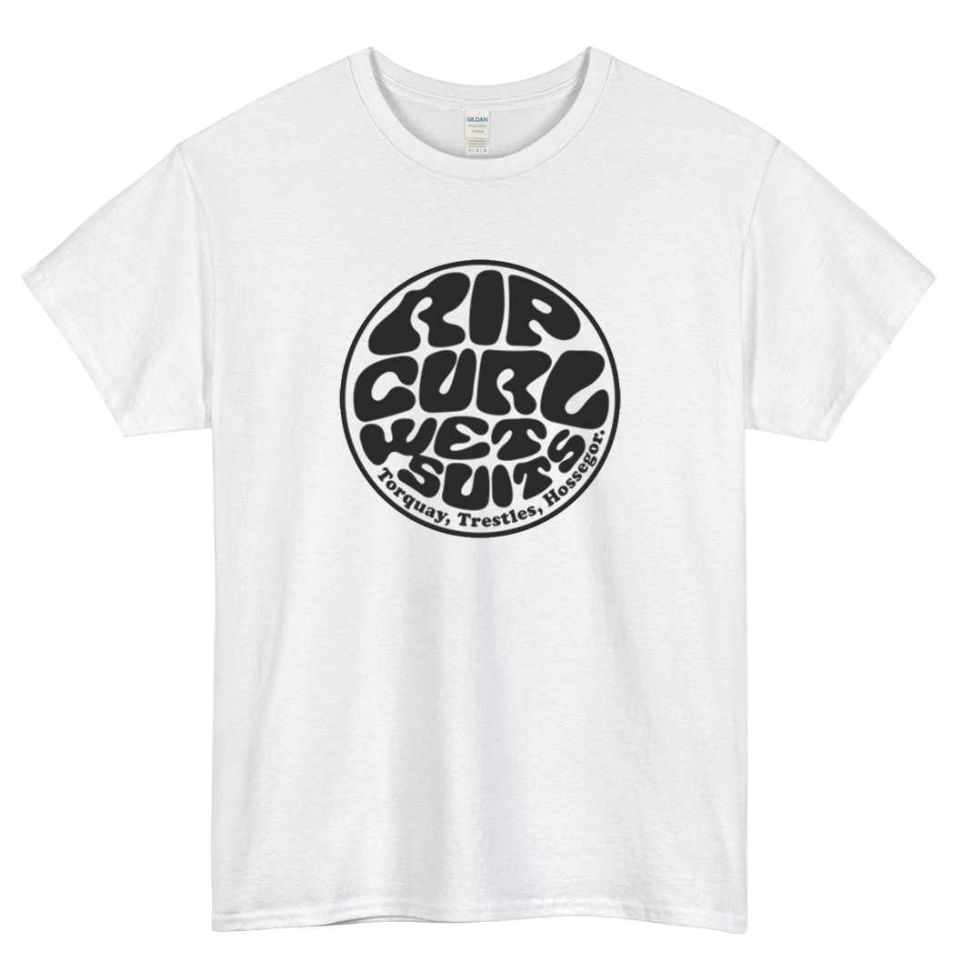 Rip Wet Suites Curl Logo Mens Unisex Short Sleeve T-Shirt Size S-3XL - P