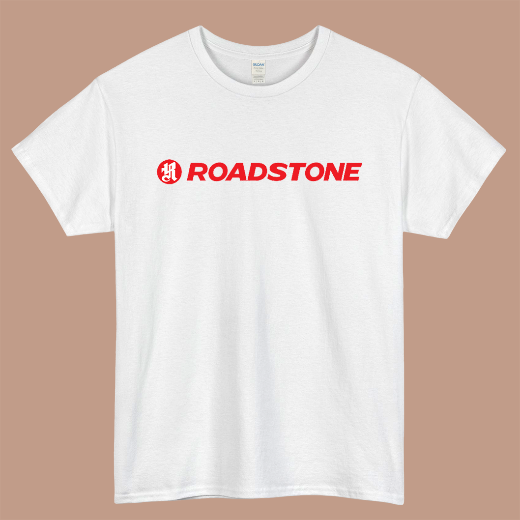 Roadstone Performance Logo Mens Unisex Short Sleeve White T-Shirt Size S-3XL