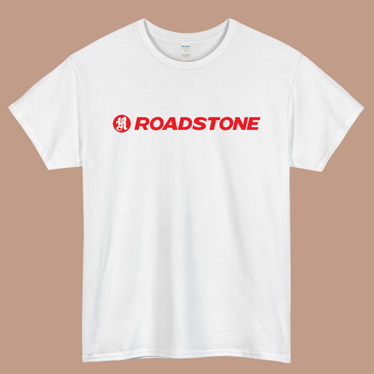 Roadstone Performance Logo Mens Unisex Short Sleeve White T-Shirt Size S-3XL