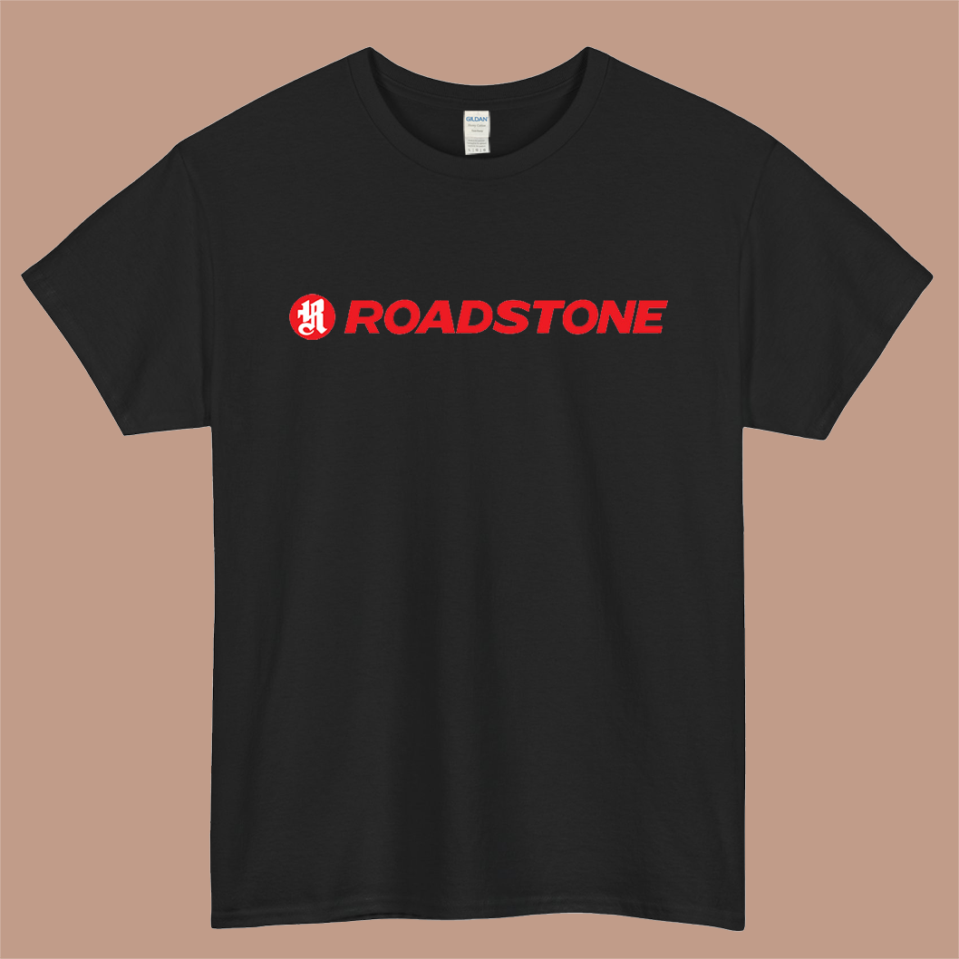 Roadstone Performance Logo Mens Unisex Short Sleeve Black T-Shirt Size S-3XL