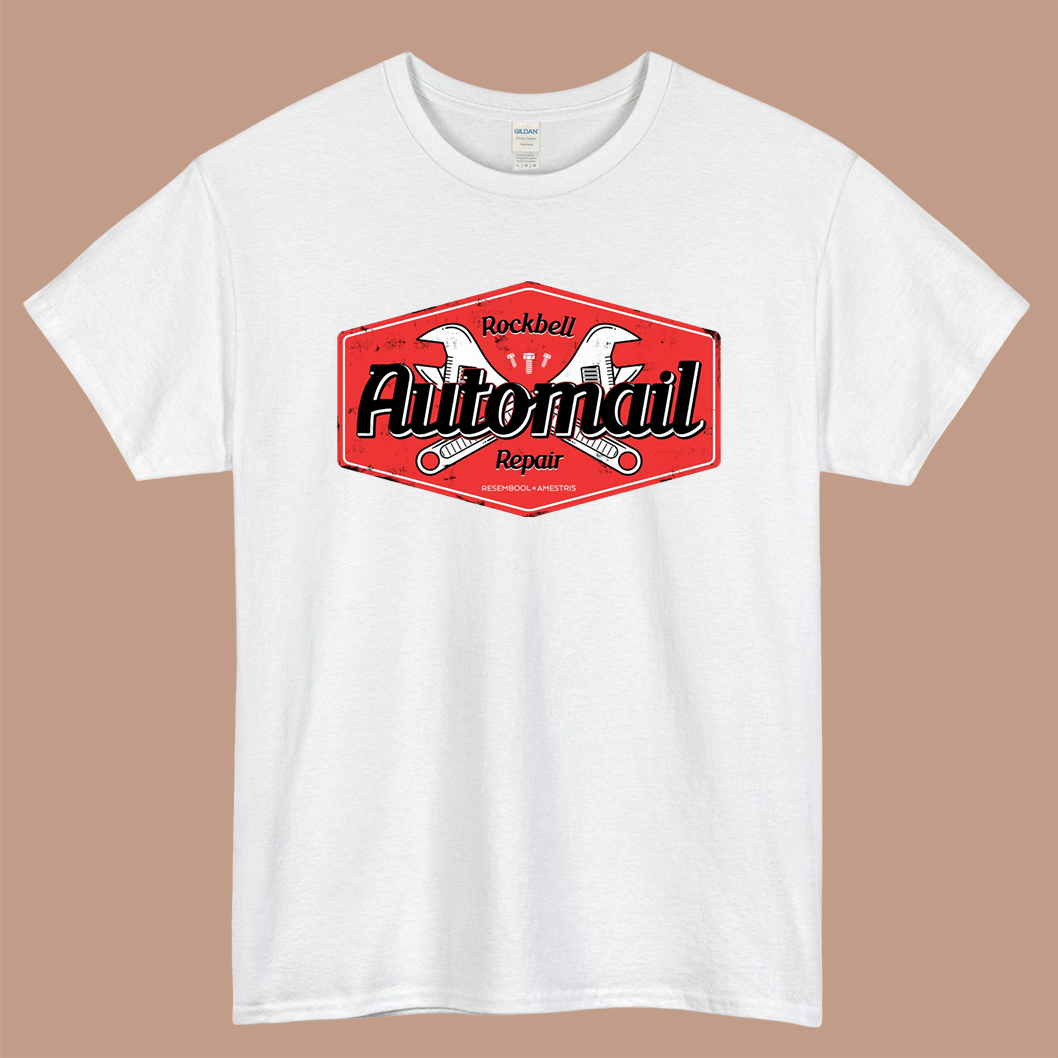 Rockbell Automail Repair Logo Mens Unisex Short Sleeve White T-Shirt Size S-3XL