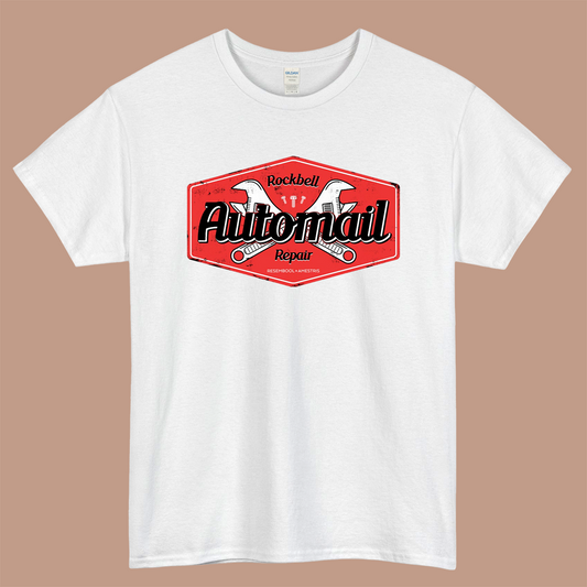 Rockbell Automail Repair Logo Mens Unisex Short Sleeve White T-Shirt Size S-3XL