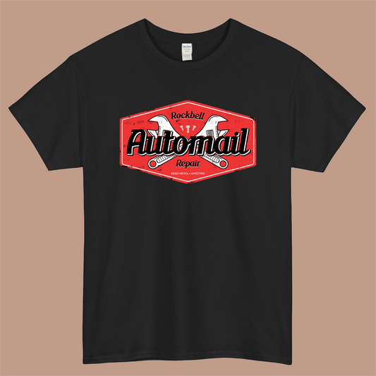 Rockbell Automail Repair Logo Mens Unisex Short Sleeve Black T-Shirt Size S-3XL