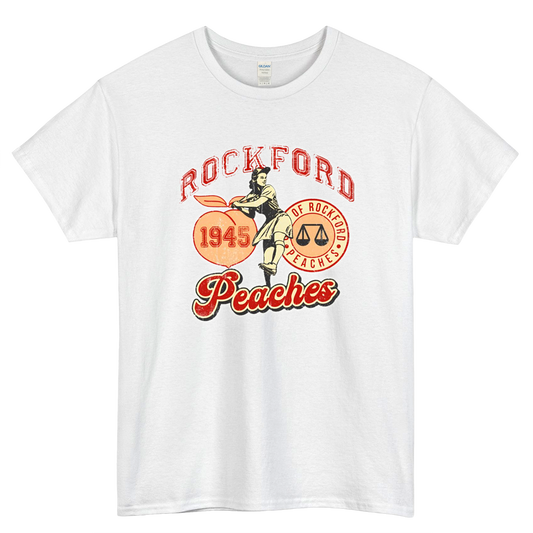 Rockford Peaches Logo Mens Unisex Short Sleeve T-Shirt Size S-3XL - P
