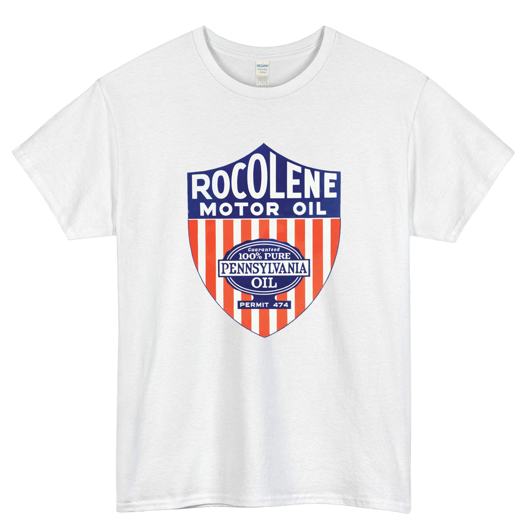 Rocolene Motor Oil Logo Mens Unisex Short Sleeve T-Shirt Size S-3XL - P