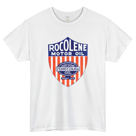 Rocolene Motor Oil Logo Mens Unisex Short Sleeve T-Shirt Size S-3XL - P