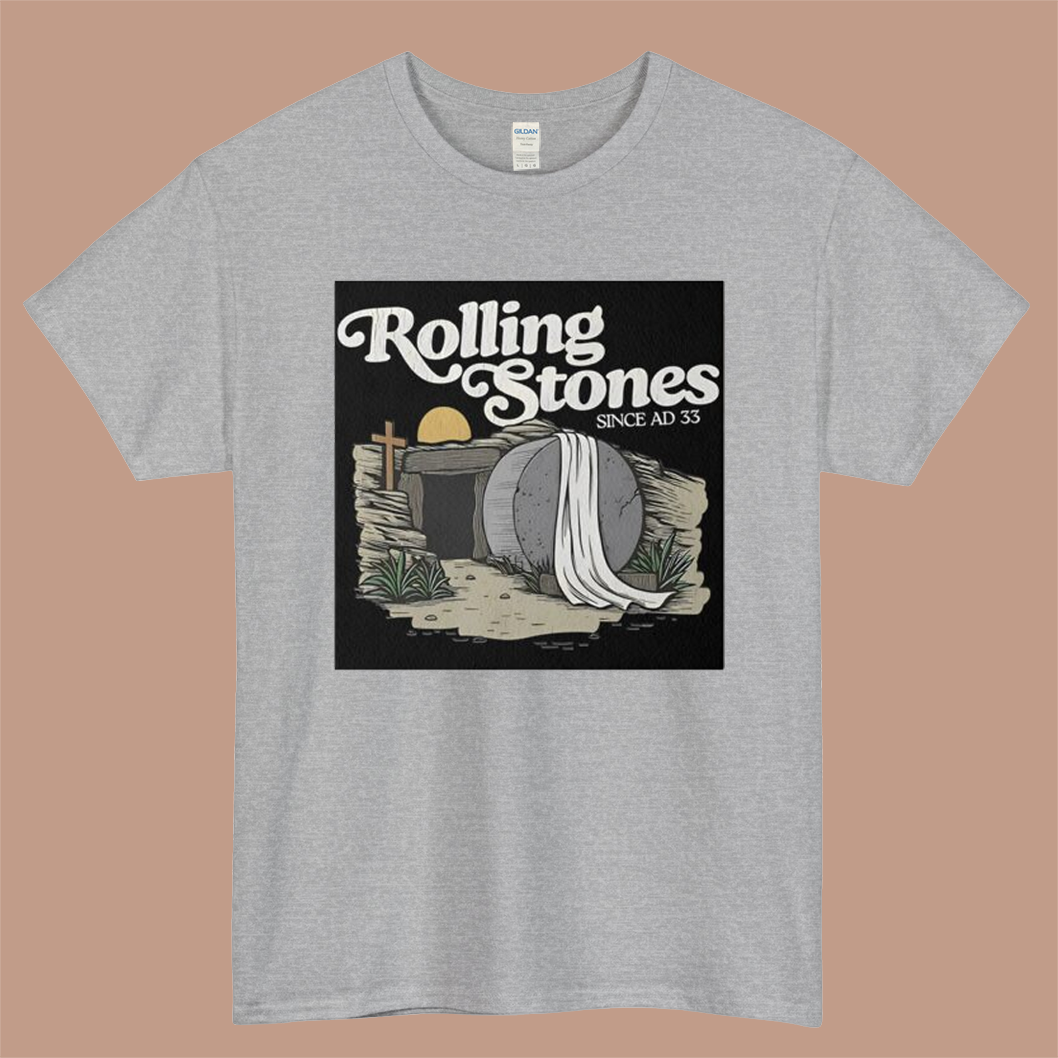 Rolling Stones Since ad 33 Logo Mens Unisex Short Sleeve Gray T-Shirt Size S-3XL