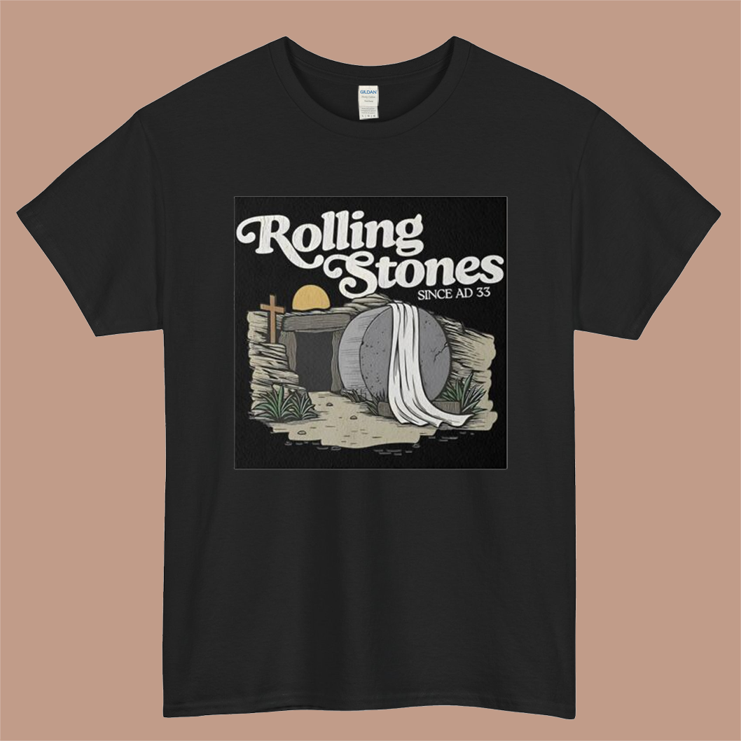 Rolling Stones Since ad 33 Logo Mens Unisex Short Sleeve Black T-Shirt Size S-3XL