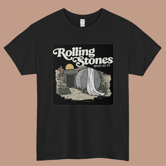 Rolling Stones Since ad 33 Logo Mens Unisex Short Sleeve Black T-Shirt Size S-3XL