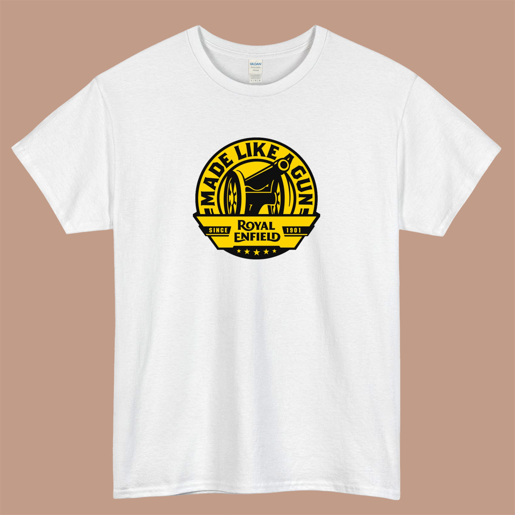 Royal Enfield Made Like Gun Logo Mens Unisex Short Sleeve T-Shirt Size S-3XL - P