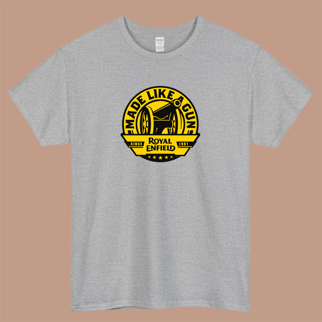 Royal Enfield Made Like Gun Logo Mens Unisex Short Sleeve T-Shirt Size S-3XL - P