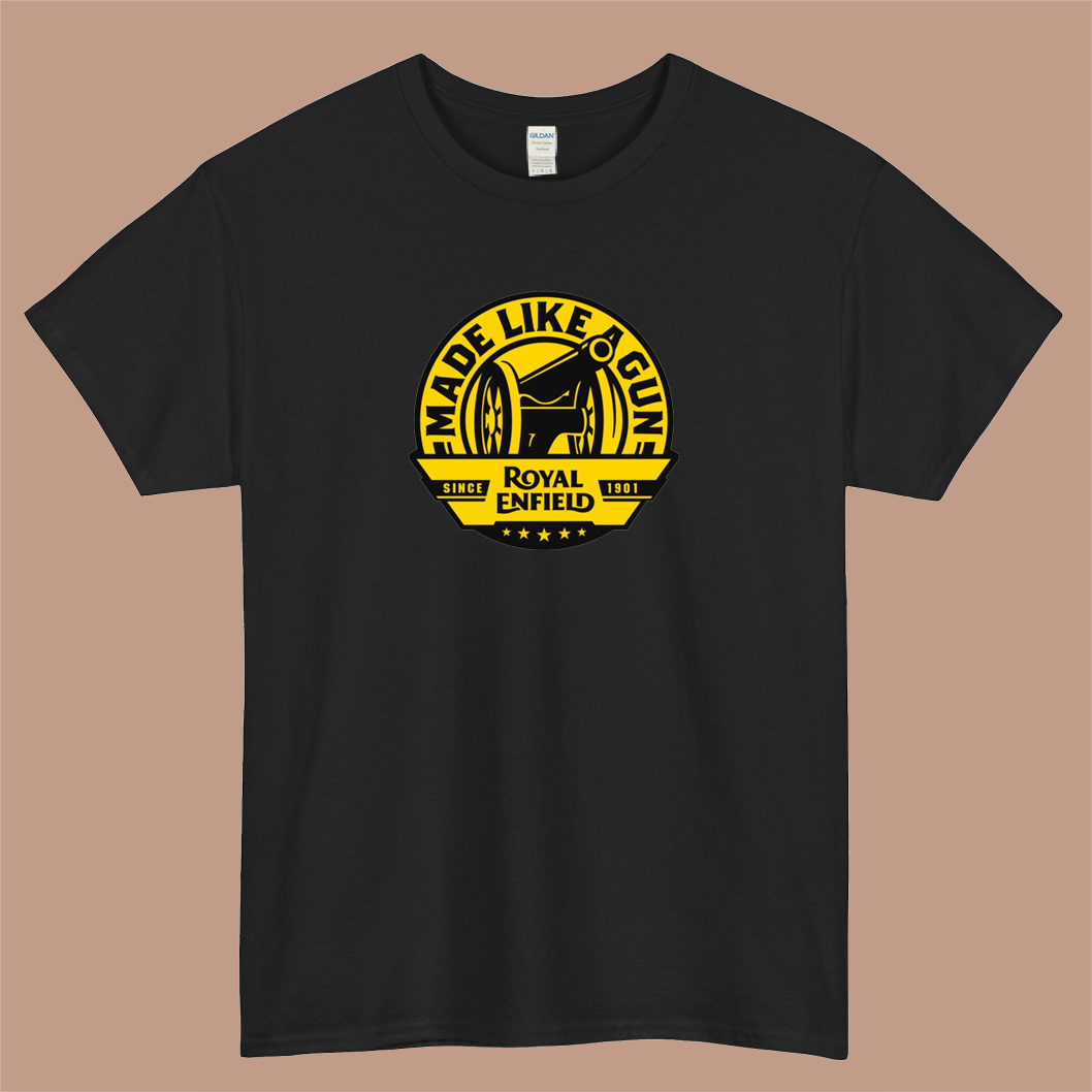 Royal Enfield Made Like Gun Logo Mens Unisex Short Sleeve T-Shirt Size S-3XL - P