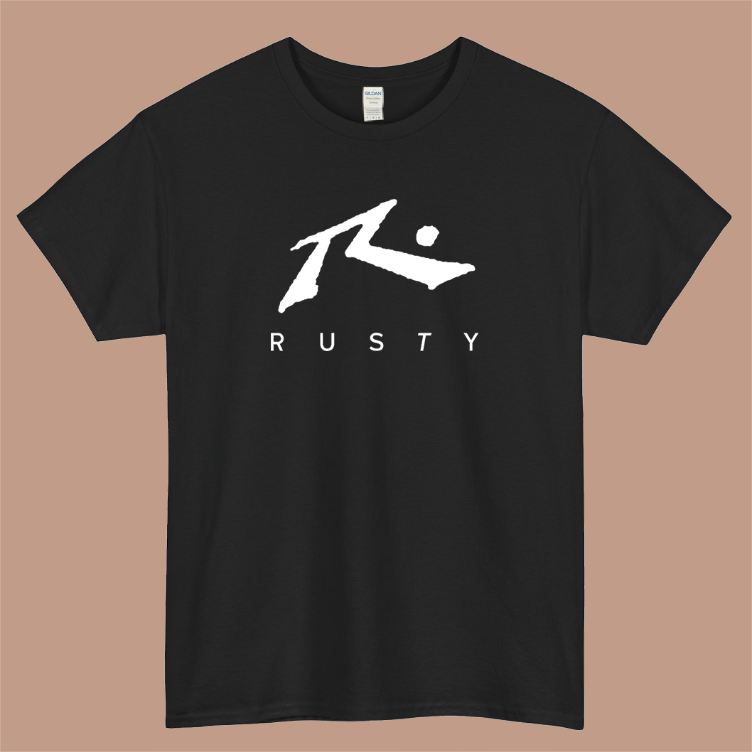 Rusty Surfboards Logo Mens Unisex Short Sleeve T-Shirt Size S-3XL