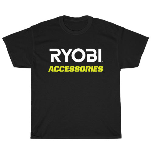 Ryobi Tools Active Logo Mens Unisex Short Sleeve Black T-Shirt Size S-3XL