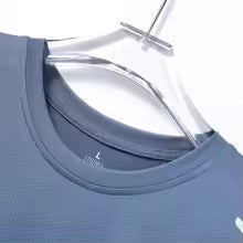 New CHRLCK Men's Running Quick Drying T-shirts Breathable Hiking Fishing Tees Soft Elasticity Outdoor Sports Short Shirt Summer
