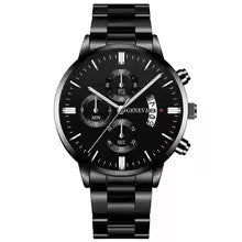 New Fashion Men Stainless Steel Watch Luxury Calendar Quartz Wrist Watch Mens Business Watches for Man Clock Montre Homme